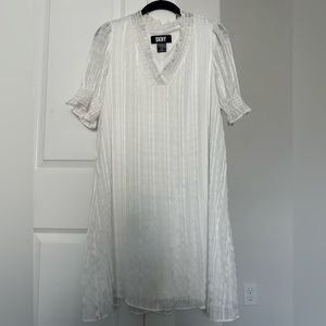 DKNY White Shift Dress